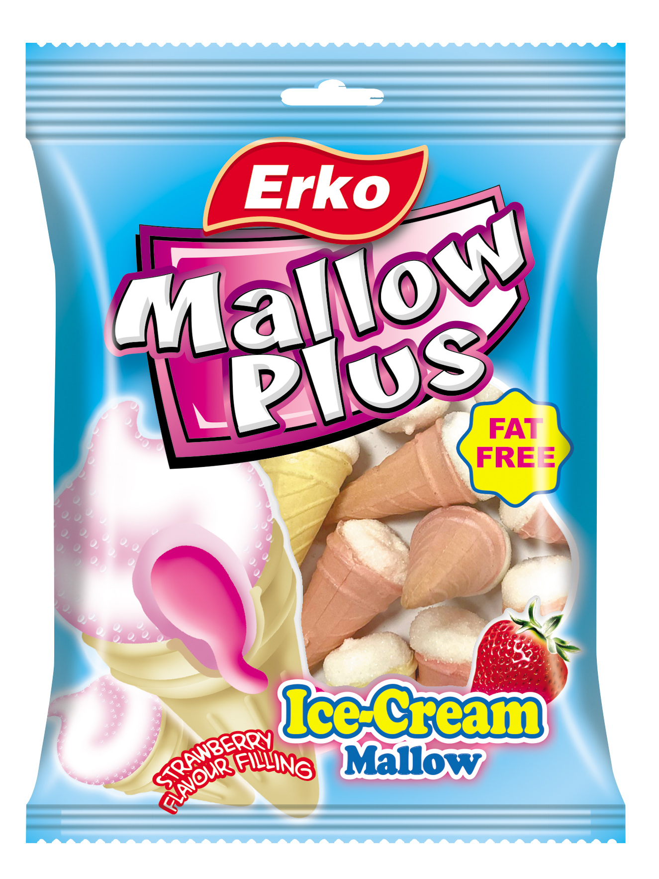 Erko Ice-Cream Mallow with strawberry filling